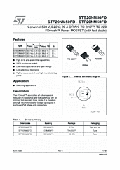 DataSheet STP20NM50FD pdf
